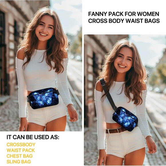 Versatile Women's Butterfly Fanny Pack - Adjustable Strap and Fashionable Design - Picture 2 of 6
